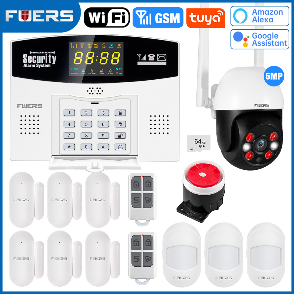 Home Security Number - Комплект умной сигнализации Fuers Tuya, Wi-Fi,