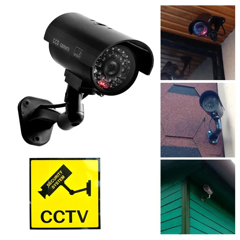 Home Security News - Имитационная камера-обманка с LED-подсветкой, водонепроницаемая, с