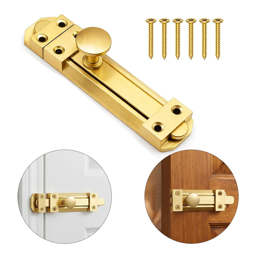 Home Security Locks - 5-дюймовый замок-защелка из цельной латуни для