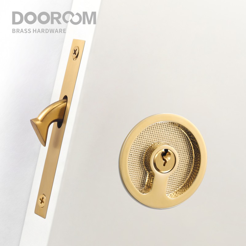 Home Security Locks - Dooroom латунные раздвижные дверные ручки, набор