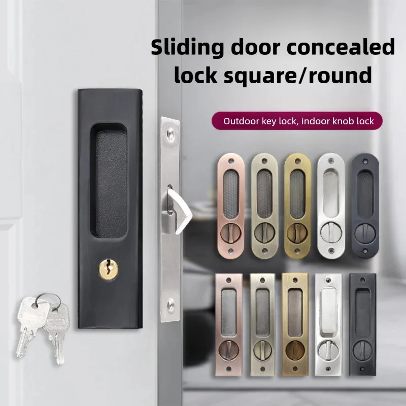 Home Security Locks - Усиленный черный крючковый замок для раздвижных