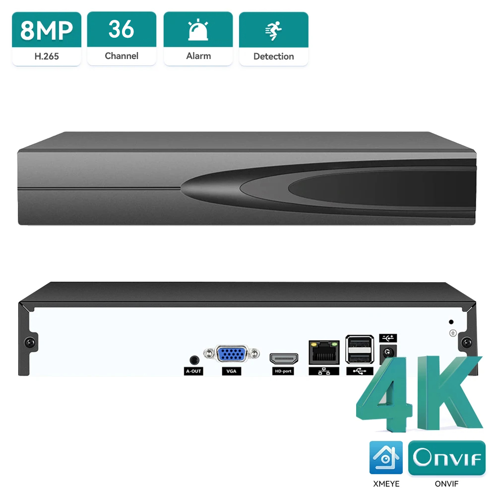 Home Security Upgrades - Сетевой видеорегистратор 4K ONVIF CCTV NVR