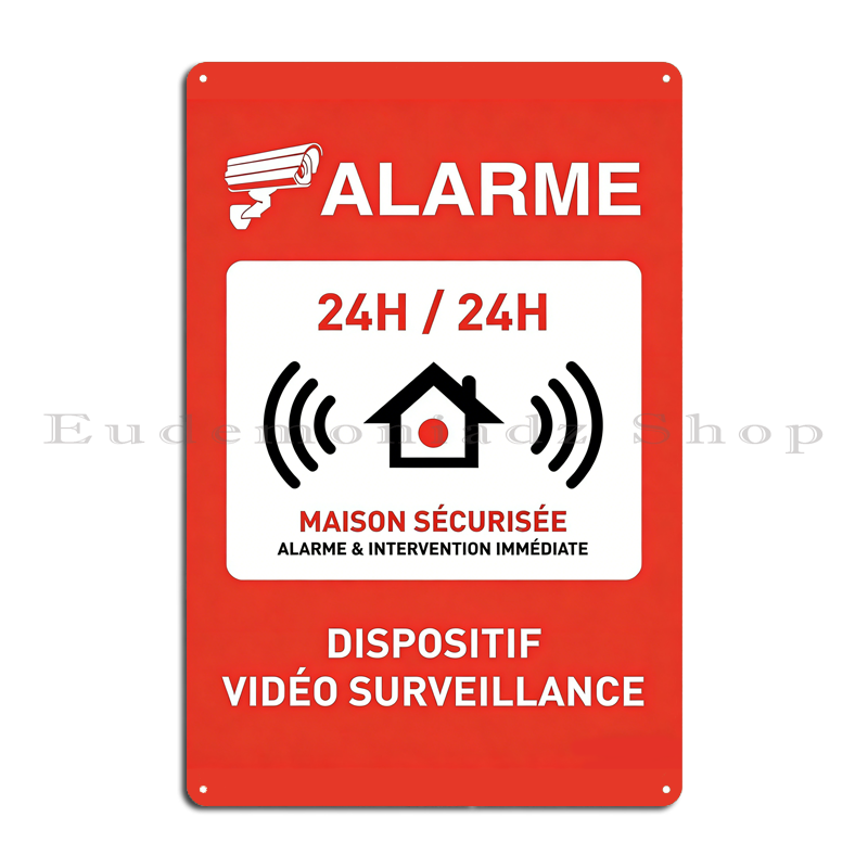 Винтажная металлическая таблич – обзор и цена Home Security With Alarm