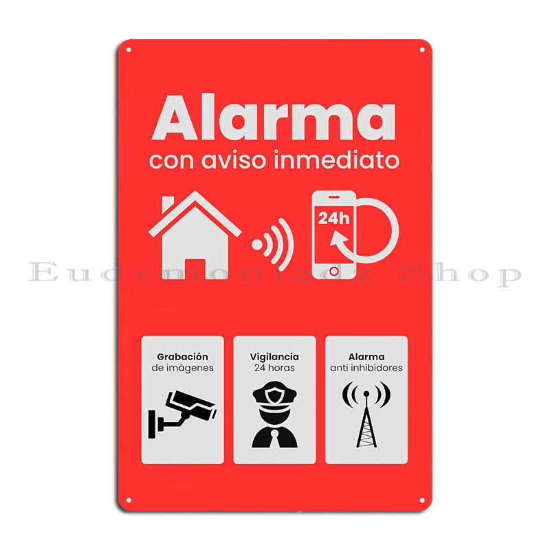 Винтажная металлическая таблич – обзор и цена Home Security With Alarm