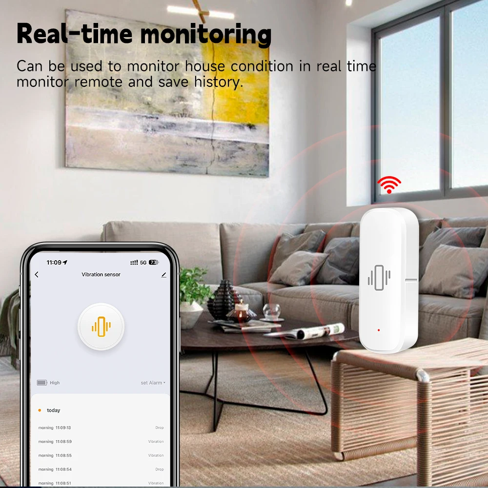 Умный датчик вибрации WiFi/Zig – обзор и цена Home Security With Alarm