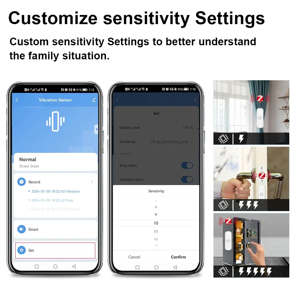 Умный датчик вибрации ZigBee,  – обзор и цена Home Security With Alarm