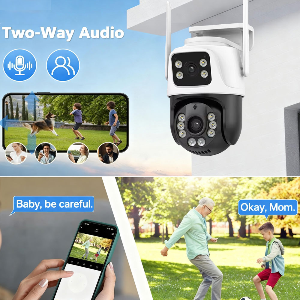 8 МП 4K WiFi PTZ камера видеон – обзор и цена Home Yard Security Cameras