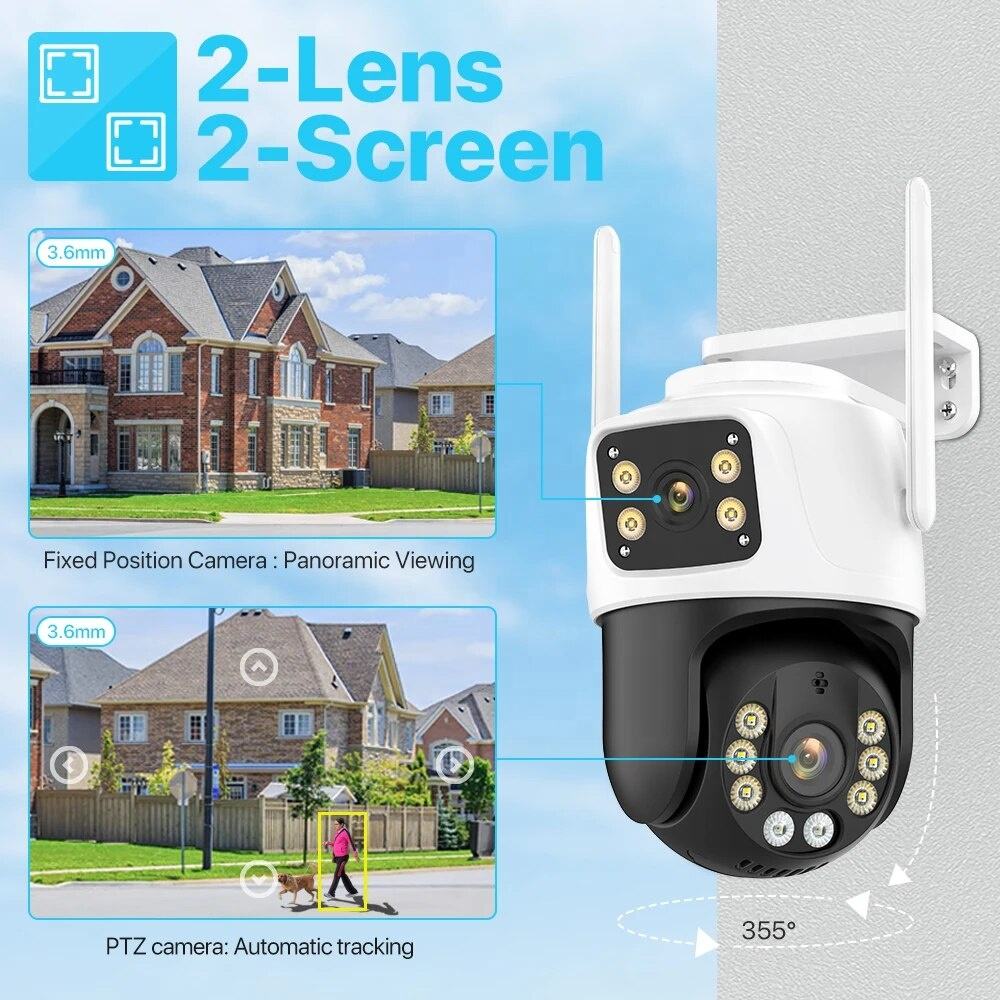 8 МП 4K WiFi PTZ камера видеон – обзор и цена Home Yard Security Cameras