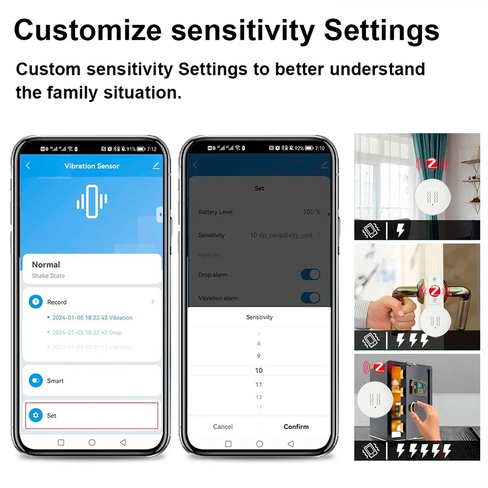 Умный датчик вибрации Tuya Zig – обзор и цена Home Security With Alarm