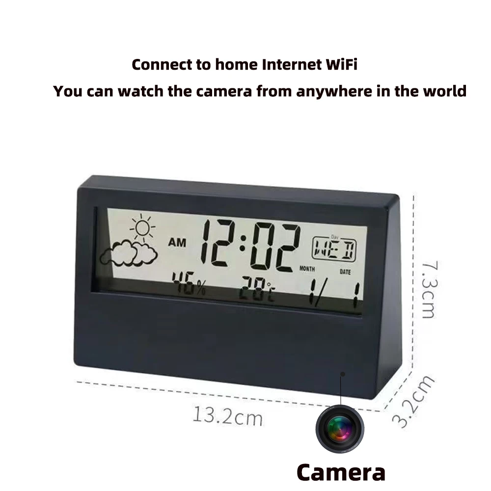 4K WiFi-камера-часы с датчиком – обзор и цена Home Security Camera Installation